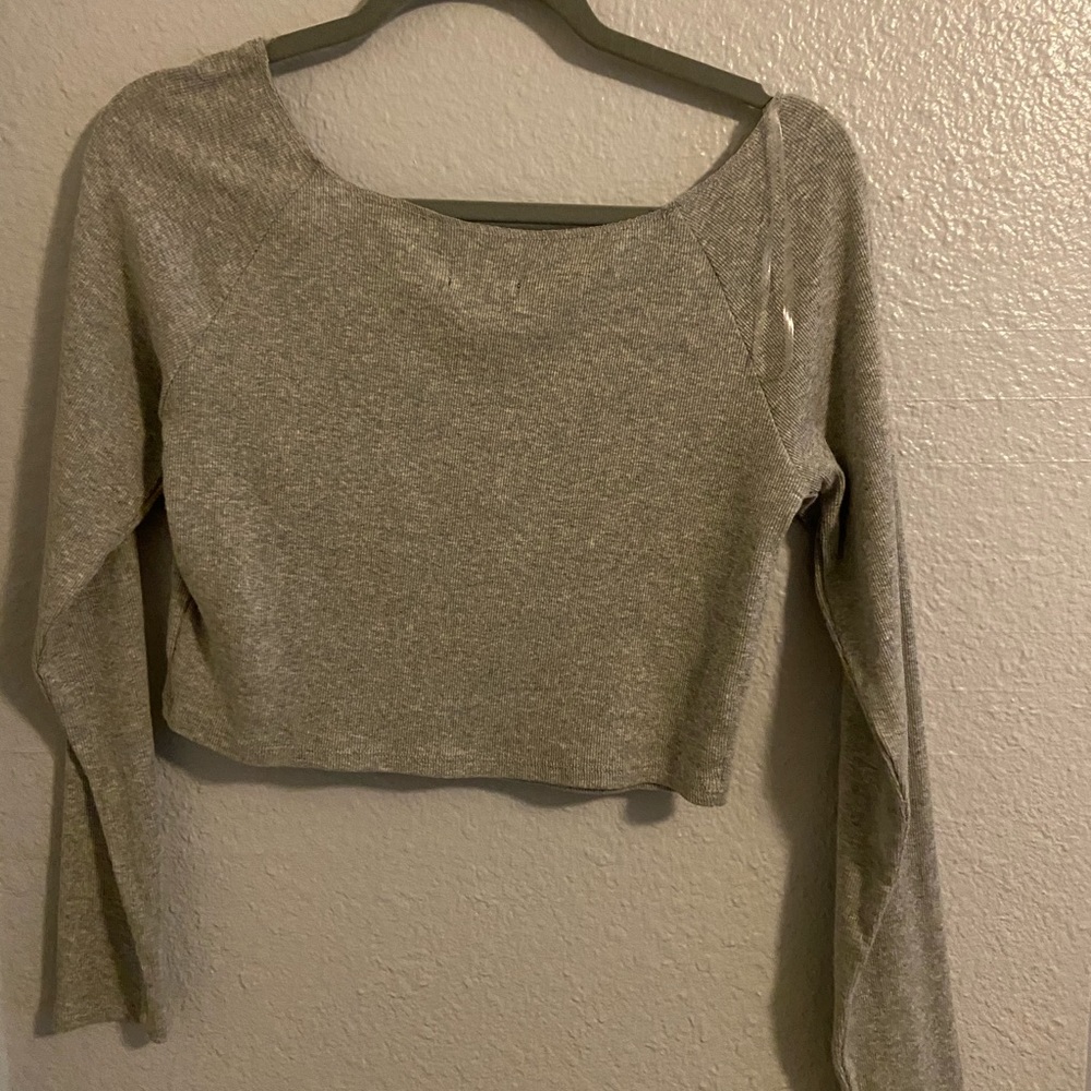 Long sleeve off the shoulder top